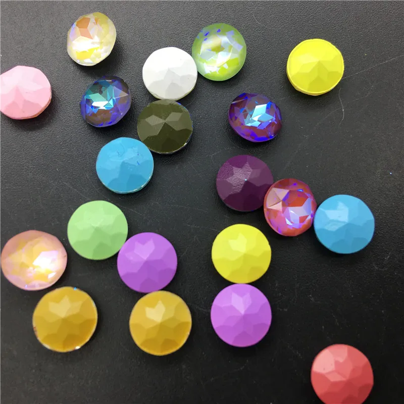 TopStone-Tiny-Mocha-AB-Color-K9-Crystal-Round-Baoshihua-Rhinestone-8mm-Flat-Top-Glass-Crystal-Pointback