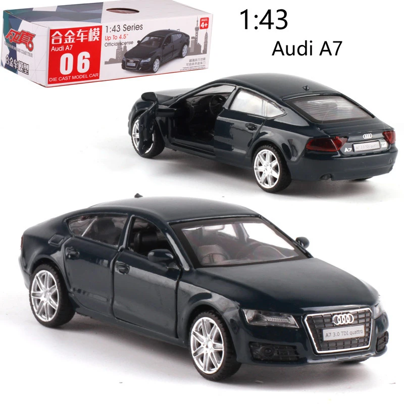 CAIPO 1:43 Audi A7 литая задняя модель автомобиля литая под давлением металлическая модель автомобиля для мальчика Коллекция игрушек друг детский подарок