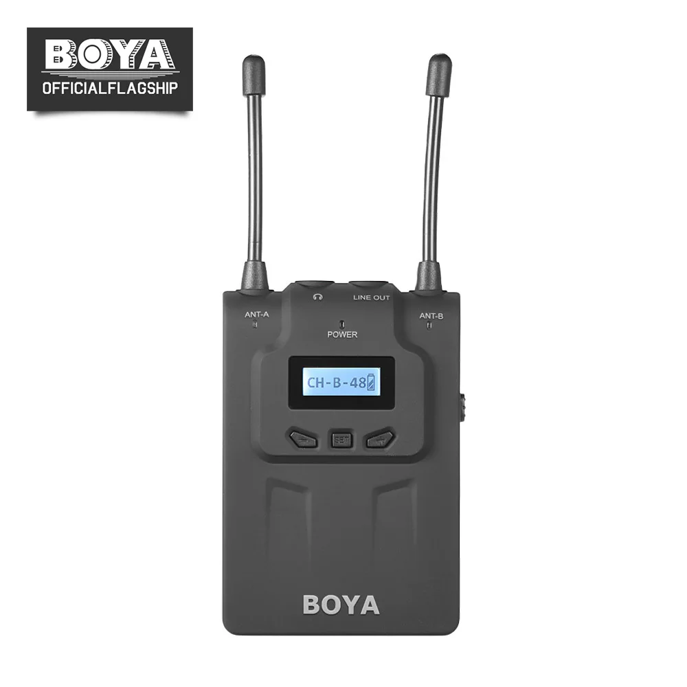 

BY-WM8R Omnidirectional UHF Wireless Lavalier Microphone Receiver for Video Mic Transmitter BY-WHM8 BY-WXLR8 ENG EFP Karaoke