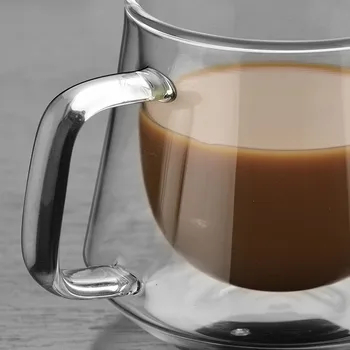 

Creative Style Double Layers Glass Mug High Quality Office Home Table Cups Heat Insulation Tea Milk Coffee Mugs Hot Mug 200 ml