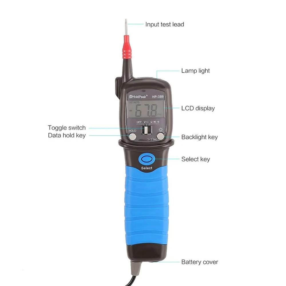 HP-38B Ручной цифровой Ручка Тип мультиметр автоматический диапазон 1999 отсчетов AC/DC Вольт Ом диод непрерывности Тестер Вольтметр
