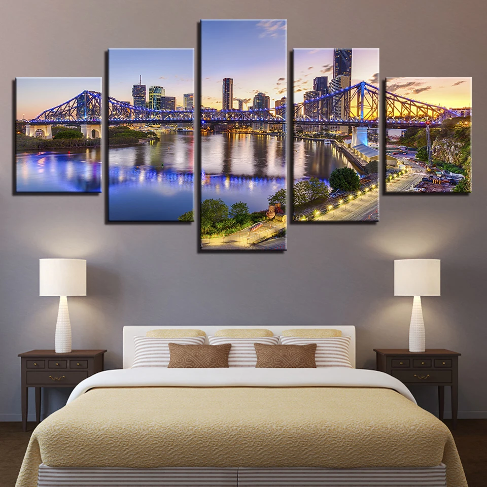 Modern Canvas Painting Frame HD Printed Wall Art Pictures 5 Pieces