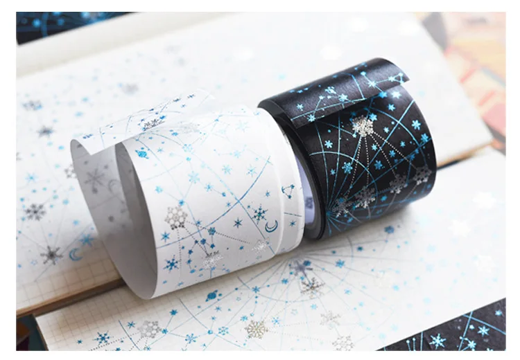 50 мм широкий компас со звездой снег Бронзирующая лента для декорации Washi DIY планировщик для скрапбукинга дневник альбом маскирующая лента Escolar