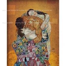 Gustav Klimt portrait painting The Family by Gustav Klimt Paintings Wall Art Picture Home Decor Bronze Painting for Living Room gustav klimt drawings