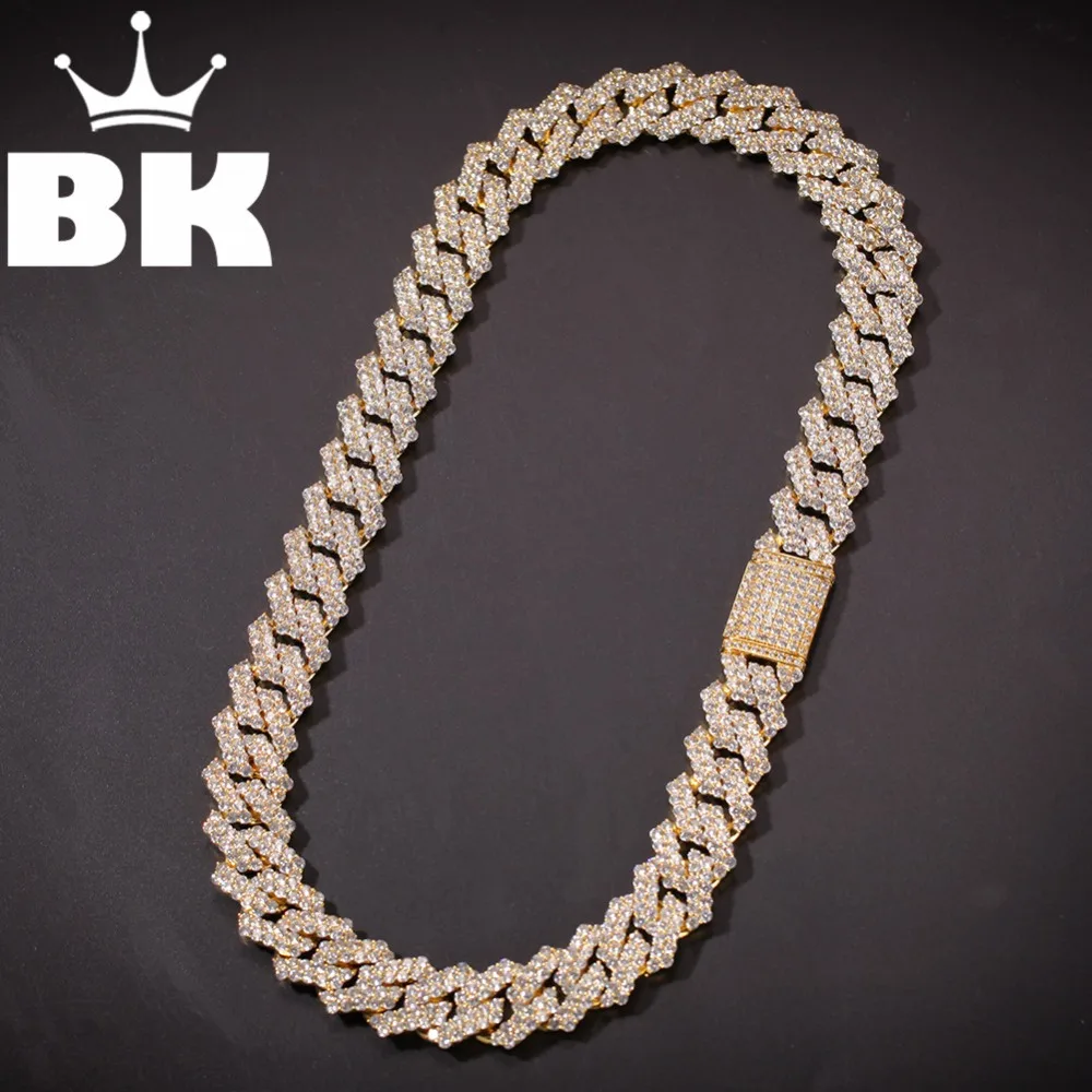 17mm Cubic Zircon Prong Cubans Link 