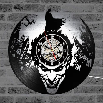 

Black Classic Old Record Concept Wall Clock Antique Retro CD Vinyl Clocks Quartz mechanism horloge murale