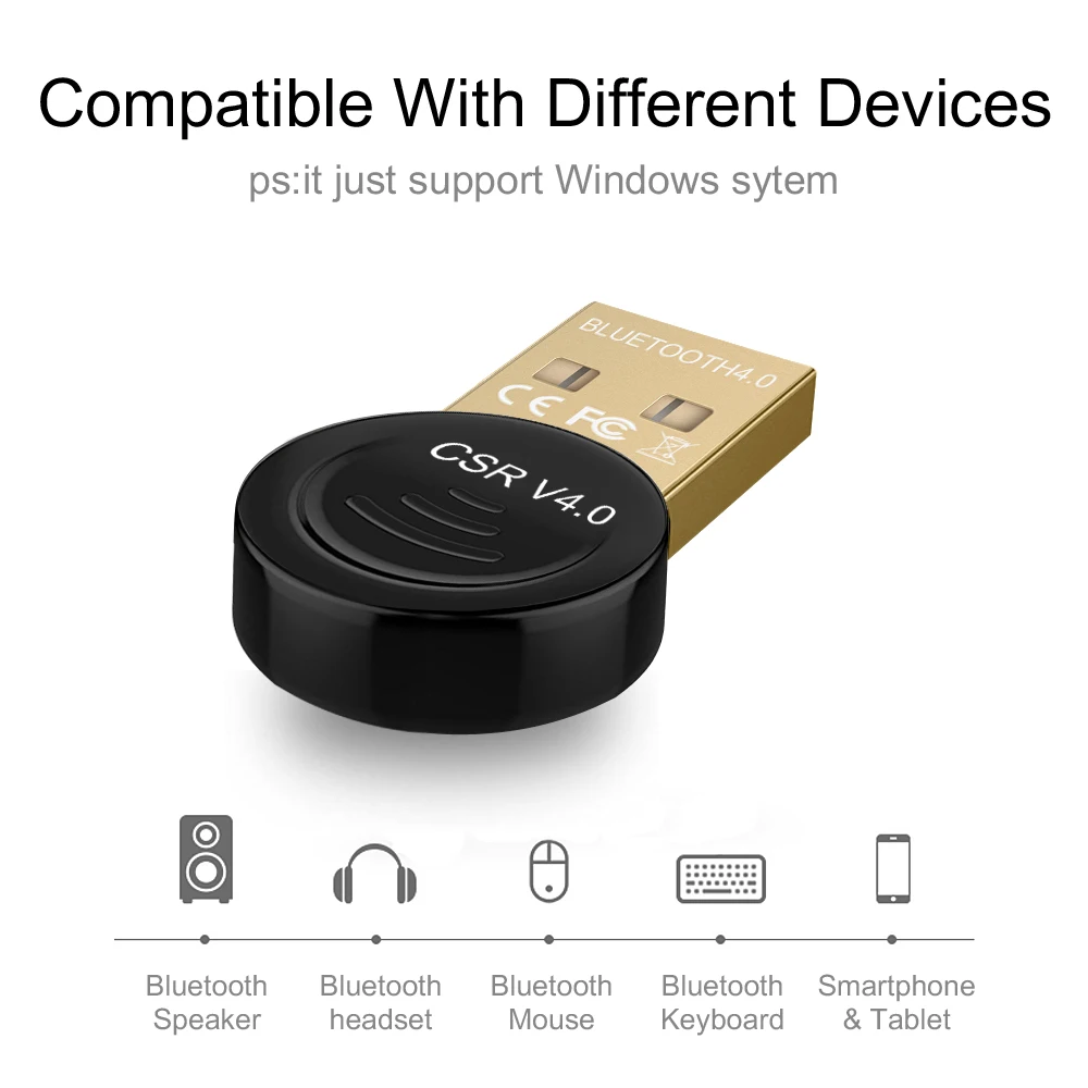 Suntrsi Mini USB Bluetooth адаптер V4.0 CSR Bluetooth ключ Музыкальный звуковой приемник адаптер беспроводной Bluetooth адаптер для ПК
