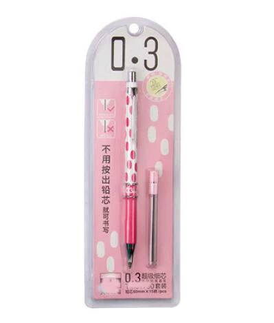 0,3 мм автоматический/механический карандаш и свинцовый держатель 0,3 мм свинцовый стержень школьные канцелярские принадлежности карандаш для рисования - Цвет: pink