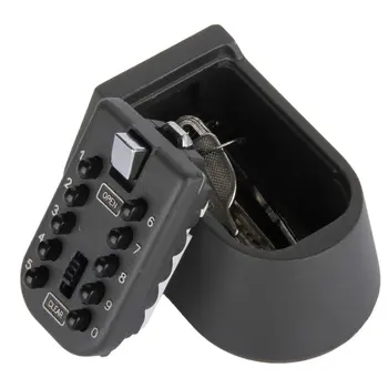 

Wall-Mounted Key Storage Key Safe Box with 10-digit Combination Lock