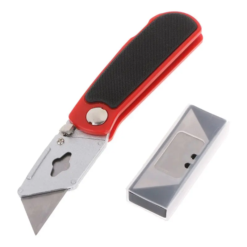 

Professional Folding Utility Knife Stainless Steel Woodworking Outdoor Camping Knifes + 3 Replacement Blades
