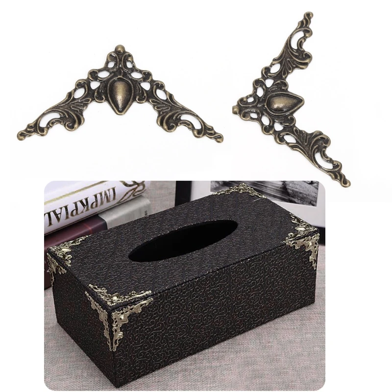 

30x Metal Angle Corner Bracket Notebook Cover Photo Frame Decorative Protector C90A