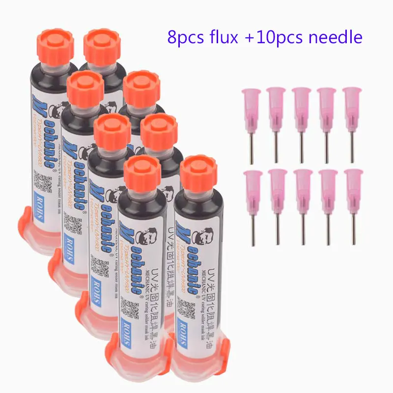 

JimBon Black UV Curable Solder Mask 10CC for PCB BGA Circuit Board Protect Soldering Paste Flux Cream Welding Fluxes Oil