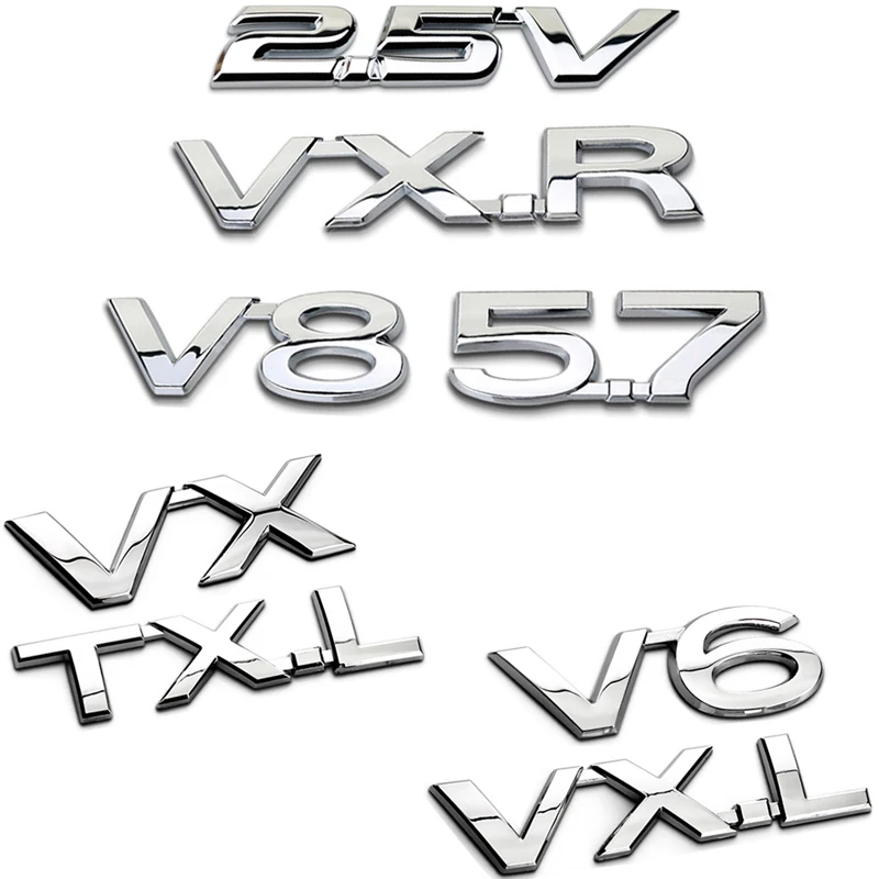 2 5 V V6 V8 VX VXR TXL VXL Эмблема для Toyota Reiz Land Cruiser Prado Rav4 Tundra наклейка на крышку багажника