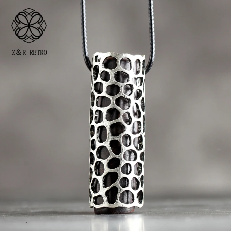 

Sandalwood Pendant Necklace Rope Chain Wooden Necklace Women Accessories Fashion Jewelry Neck Decoration Handmade Gift