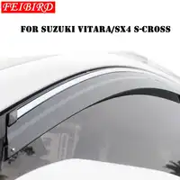For Suzuki Vitara Sx4 s-cross 2014 - 2019 car body styling Stick lamp plastic Window glass Wind Visor Rain/Sun Guard Vent