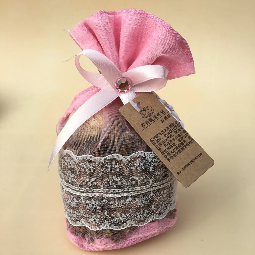 

Home Decor moistureproof and odor proof sachet bag natural tea wood mango sachet bag
