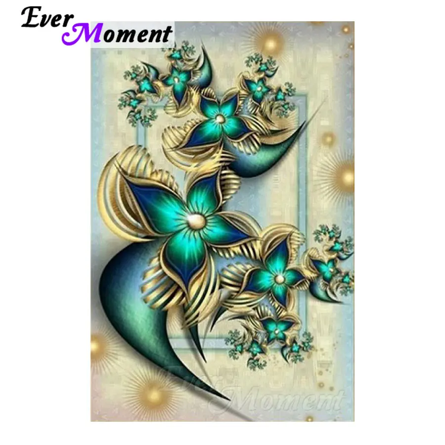 

Ever Moment Full Square Diamond Painting Flower Blue Mosaic Picture Wall Home Decoration Cross Stitch 5D DIY Embroidery S2F248