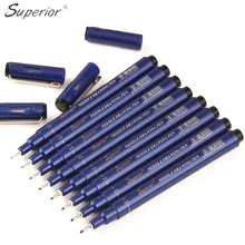 Превосходный 10 шт./лот, черная тонкая ручка, водостойкая, Neelde, ручка для рисования, пигмент, эскиз, маркер, ручка для манги, аниме, товары для рукоделия