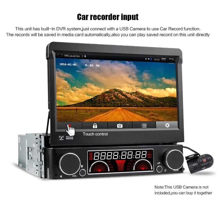 Excellent Euanvi Quad Core 2G RAM 1 Din Android 6.0 Car DVD Player Radio Stereo Universal with GPS Navi Bluetooth Multimedia System 4G 11