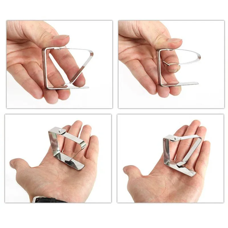 

4Pcs/Set Stainless Steel Tablecloth Clip Practical Table Cover Holder For Home Wedding Party Picnic Clamp Tool MAL999