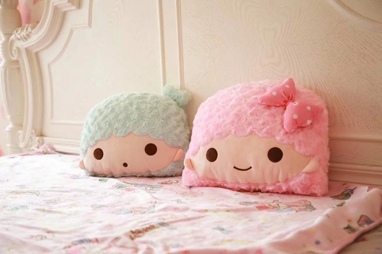 Мультяшные персонажи Little Twin Stars головы Мягкие плюшевые игрушки кондиционер теплое Одеяло на день рождения Рождественский подарок#1286