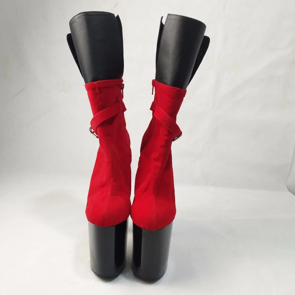 New suede material princess party ankle boots, 20 cm high heel model dancing pole performance, dancing shoes