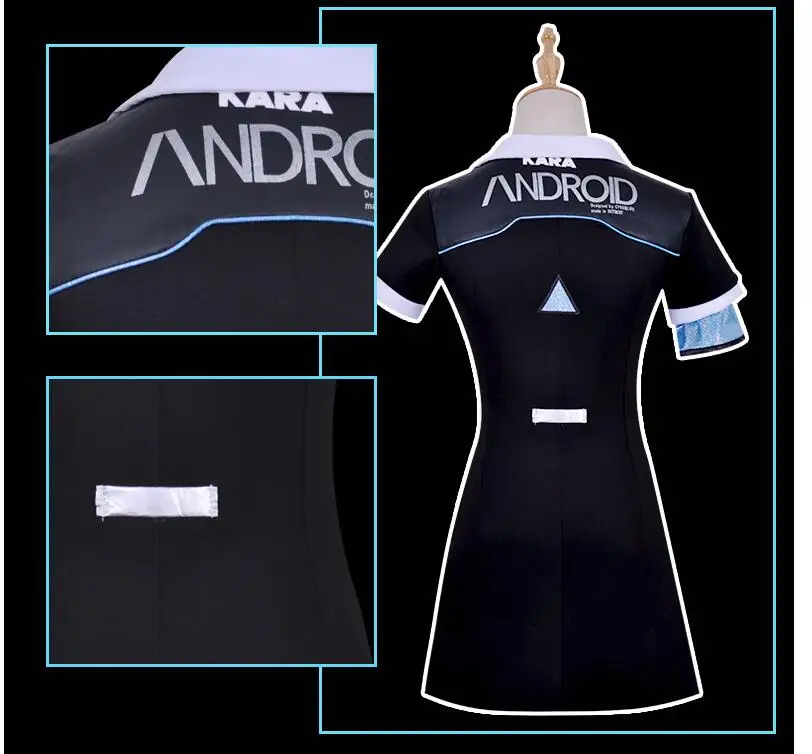 Game Detroit Become Human Cosplay Costume Connor Cosplay Uniform Men Clothes RK800 Full Set Kara Cos Dress AX400 Agent Outfit (12)