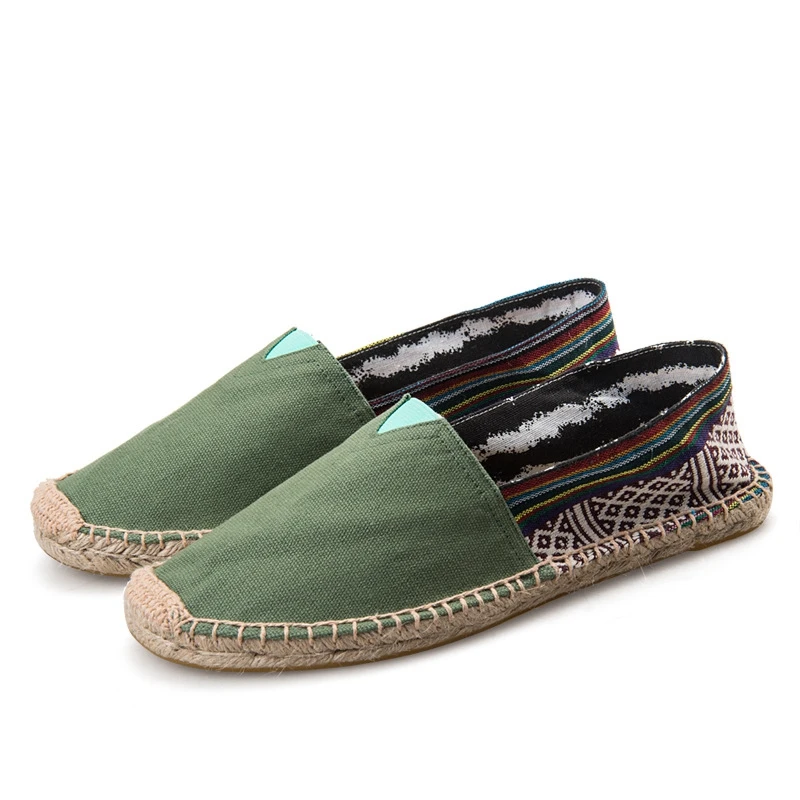 HANSCHIC 2017 New Arrival Green Retro Comfortable Simple Design Ladies Womens Casual Espadrilles Shoes for Female Unisex 101410 (4)