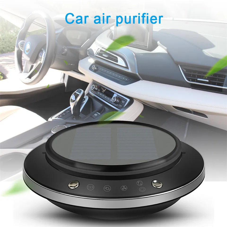 Cunymagos Portable Solar Car Air Purifiers Universal Car Styling Air Purifier Anion Fragrance Purifier Air Cleaner Ionizer Air Freshener  (9)