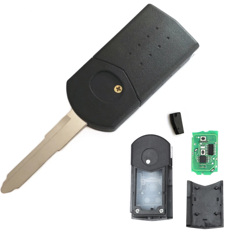 Обновленная флип карта Keyecu с 2 кнопками 433 МГц 4D63 80 бит для Mazda 3 5 6 MX5 RX8 P/N:Mitsubishi
