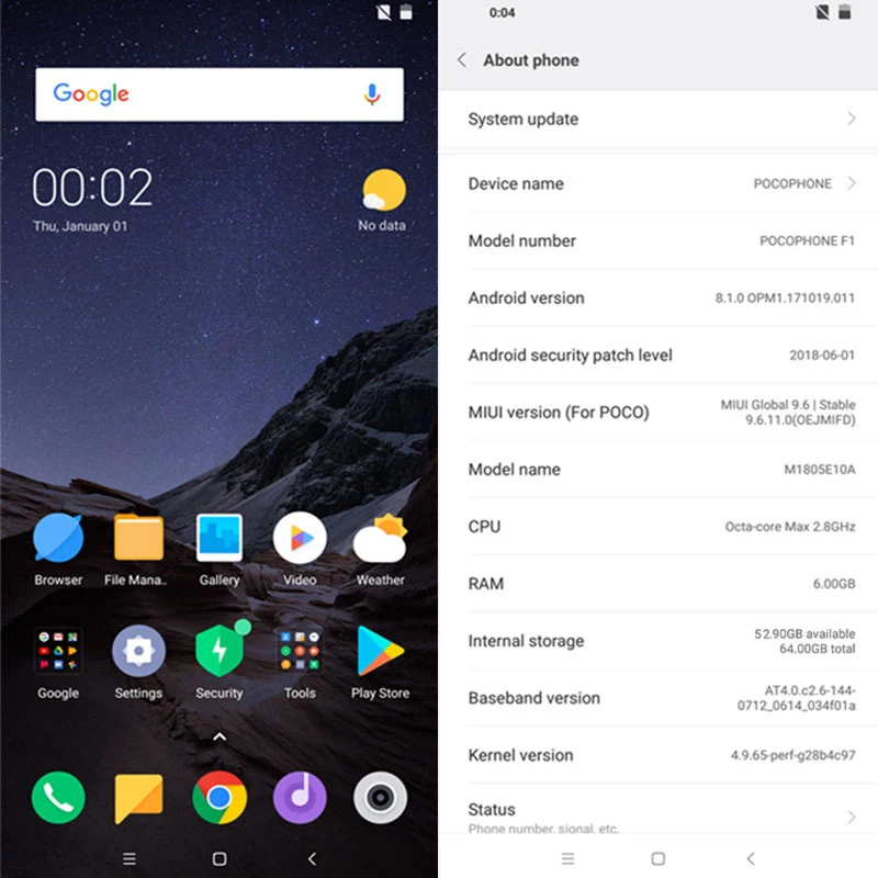 Global Version Xiaomi POCOPHONE F1 POCO F1 6GB 64GB Mobile Phone 6.18'' Full Screen Snapdragon 845 Dual AI Camera LiquidCool CE