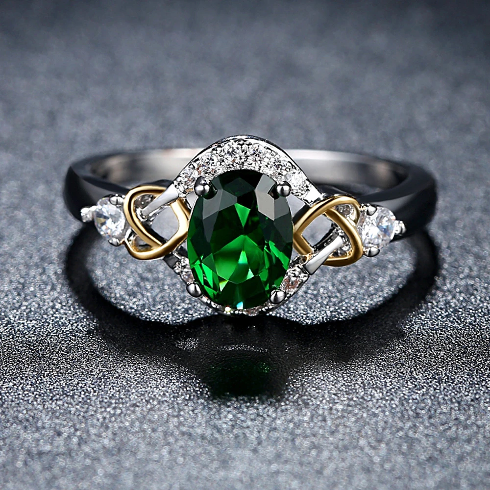 Anillo de plata anillo de joyería de plata por mayor de precio personalidad elegante verde - AliExpress