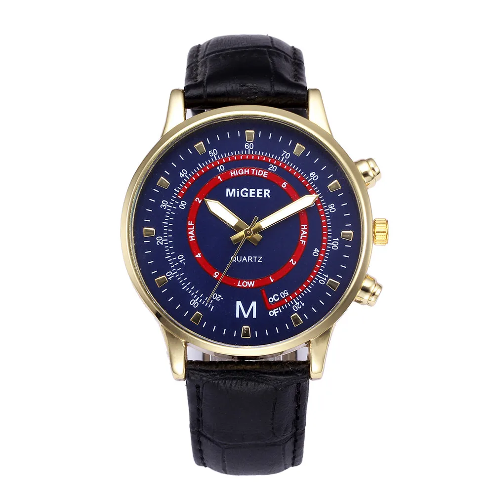 

watches men relogio masculino 2019 Business Watch Leather Strap Sports Fashion Simulated Quartz Wrist watch montre homme reloj