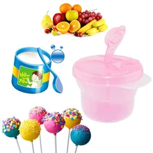 Детская молочная смесь коробки ящики для детей 3 контейнер с отделениями для хранения Кормление формула диспенсер пакеты для ланча компактная кисть для пудры