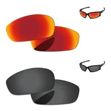 Черный, серый и огненно-красный 2 пары Поляризованные замены линзы для Разделение солнечные очки к куртке Frame UVA и UVB Защита