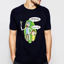 Рик и Морти на футболке Мужская забавная одежда Лето хлопок короткий рукав рубашка мужская Свободная футболка Harajuku Топ