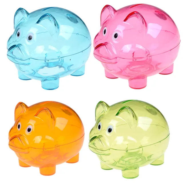 TOYZHIJIA 1PCS Clear Money Boxes Toy Piggy Banks Gift Kids Money Boxes Coin Piggy Bank Money Saving Box Moneybox for Children 6
