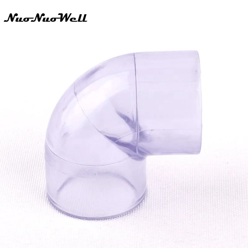 

1pcs NuoNuoWell Transparent UPVC 25mm Hose 90 Degree Equal Elbow Connector for Garden Micro Irrigation Watering Pipe/Tube Parts