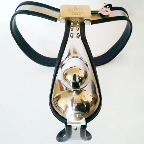 

Male Stainless Steel Chastity Belt Small Size Fully Adjustable