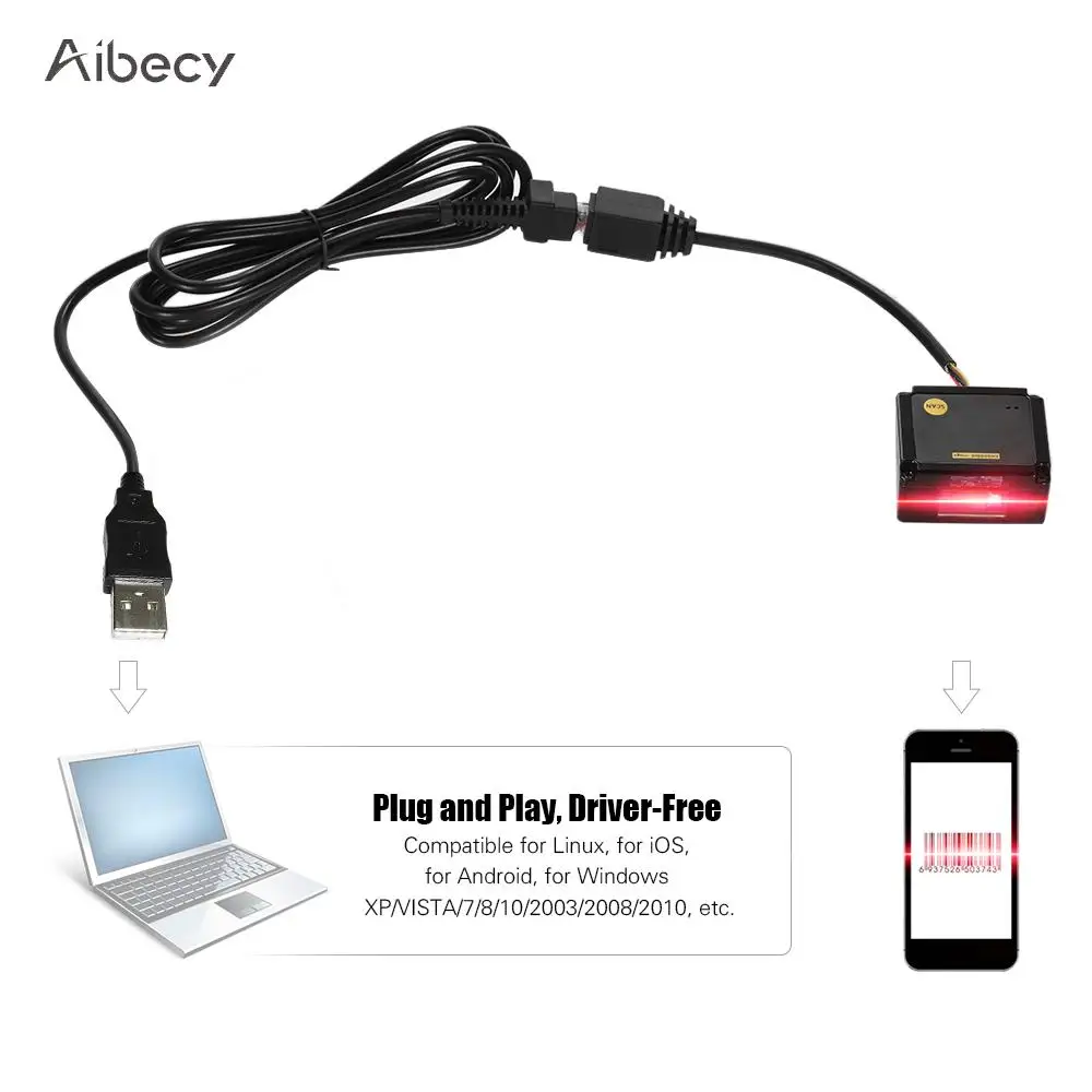 

Embedded 1D Barcode Scanner Reader Module CCD Bar Code Scanner Engine Module with USB/ RS232 Interface