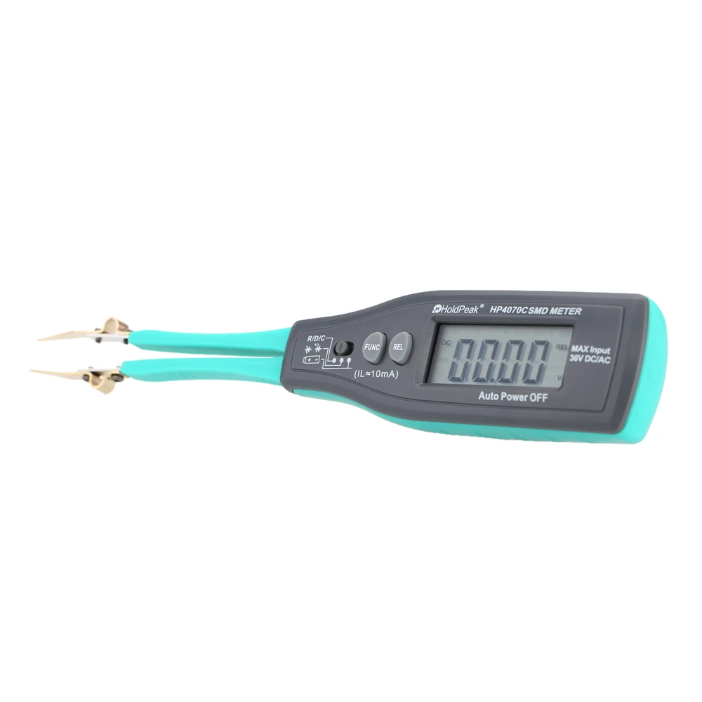 HoldPeak Handheld Smart SMD Tester Tweezers Resistor Capacitor Diode