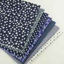 Хлопчатобумажная ткань 7 шт./лот темно-голубой цвет простой и однотонным рисунком лоскутного шитья метровый Tecidos Жир Квартал Tissus режущие части