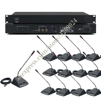 Retekess T123 rf ワイヤレス会議システム同時通訳モノラルデスクトップオーディオ送信機 + マイク会議