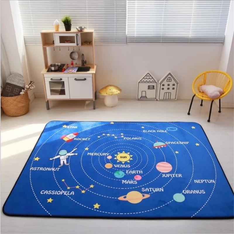 AOVOLL детские мягкие ковры для гостиной, спальни, детской комнаты, домашние ковры, напольный коврик, простой креативный тонкий ковер