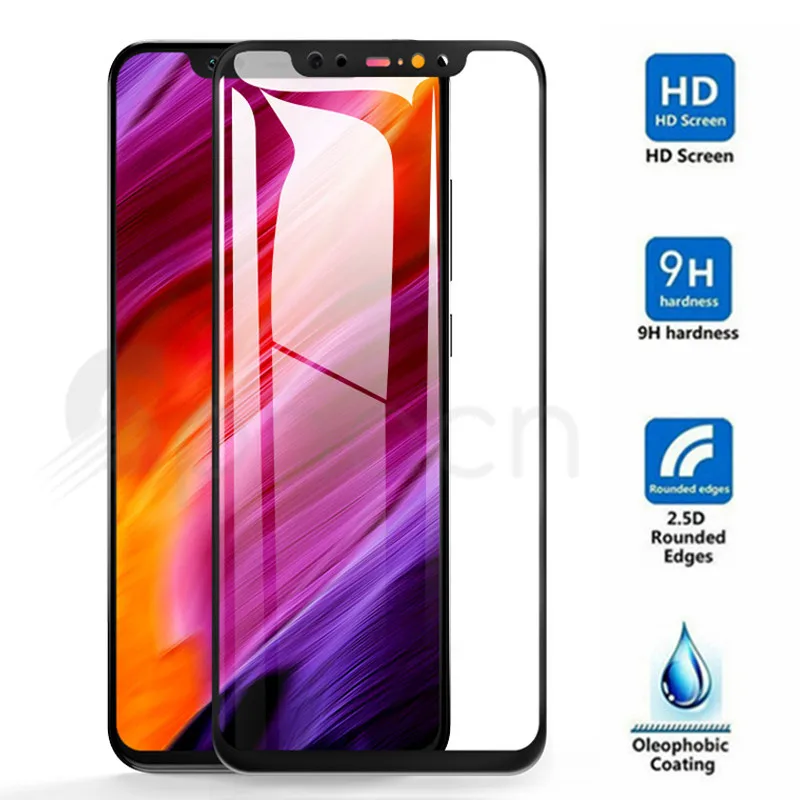 3D كامل غطاء زجاج واقي ل شياو mi mi 8 9 SE A1 A2 لايت Pocophone F1 ماكس 3 2 ملاحظة 3 المقسى واقي للشاشة زجاج عليه طبقة غشاء رقيقة