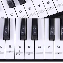 Многоцветная прозрачная наклейка на клавиатуру фортепиано 54/61 клавиша фортепиано с электронной клавиатурой наклейка 88 ключ фортепиано Stave