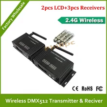 Быстрая DHL Беспроводной трансивер DMX из 2 предметов передатчик и 3 шт. приемник