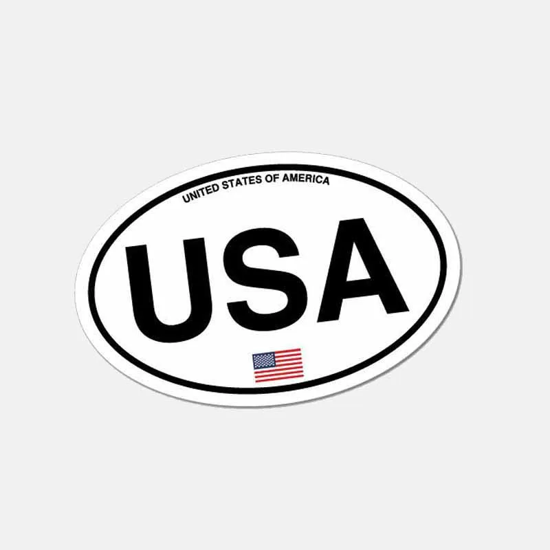 YJZT 10,5 см* 6,5 см смешной Овальный Американский код автомобиля стикер окна Шлем Наклейка 6-2638