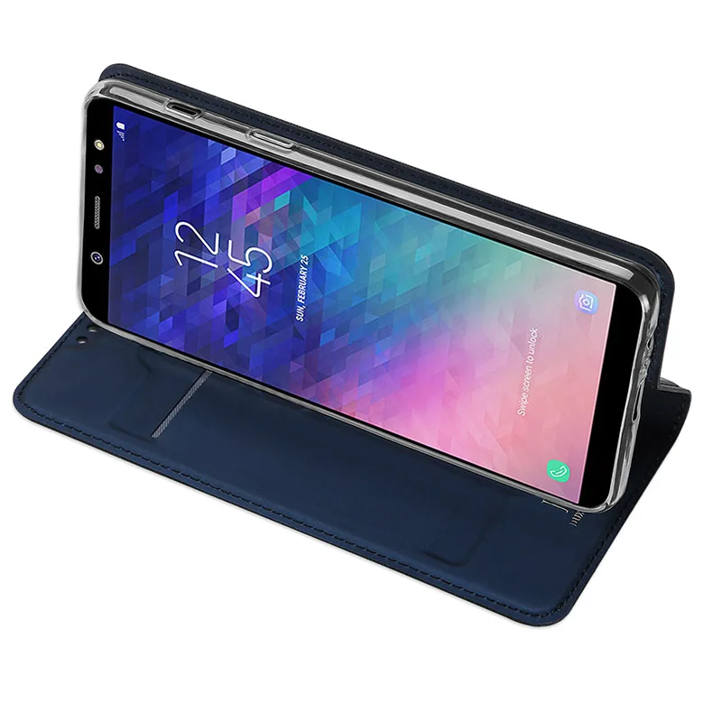 DUX DUCIS кожаный чехол бумажник для Samsung Galaxy A6 Plus 2018 роскошный флип A 6 A600FN