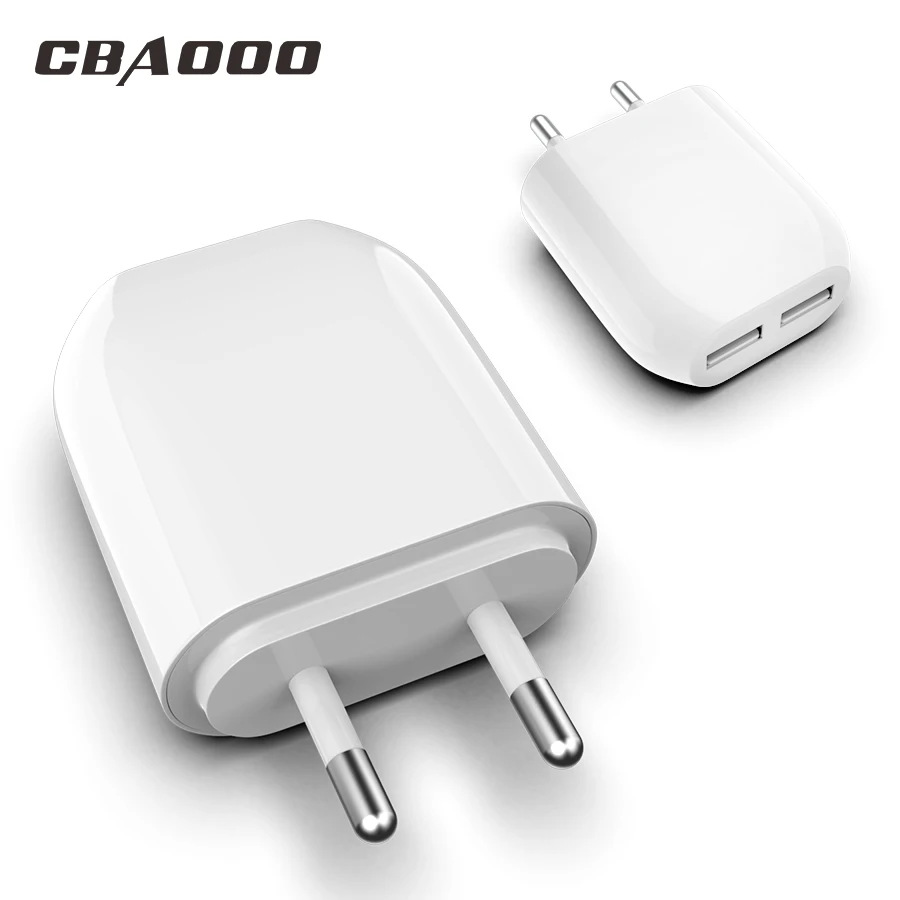 CBAOOO 5 V 3A LED الاتحاد الأوروبي 2 شاحن يو اس بي العالمي المحمول شاحن USB للهاتف سريع شحن جدار شاحن آيفون سامسونج Xiaomi